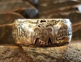 18R-AM001SS : 10mm 幅 Aguila Mexicana RING
