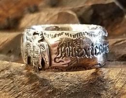 18R-AM001SS : 10mm 幅 Aguila Mexicana RING