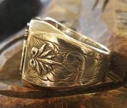 18R-RE201SS : RECTANGLE RING / EAGLE & AGAVE