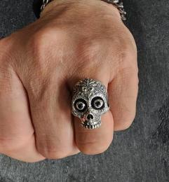 24R-MSK102SS : RING / AGAVE & SKULL