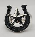 25R-HSS001SS: RING / Horseshoe & STAR / LARGE TYPE