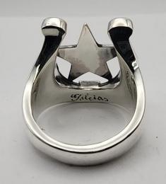 25R-HSS001SS: RING / Horseshoe & STAR / LARGE TYPE