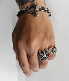 25R-HSS001SS: RING / Horseshoe & STAR / LARGE TYPE