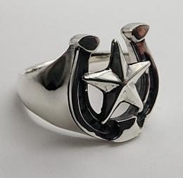 25R-HSS101SS: RING / Horseshoe & STAR / SMALL TYPE