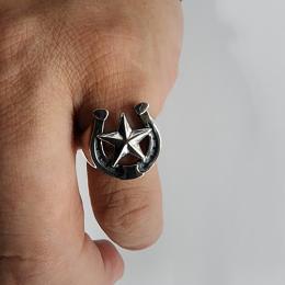 25R-HSS101SS: RING / Horseshoe & STAR / SMALL TYPE
