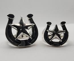 25R-HSS101SS: RING / Horseshoe & STAR / SMALL TYPE