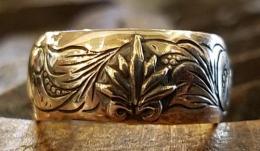 18R-AMEG003SS : 10mm 幅 AGAVE RING