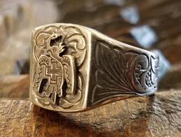 18R-REEG001SS : RECTANGLE ENG RING /MEXICAN EAGLE