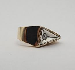 25HS-R-TR01-K10.K18YG : RING " TRIANGLE RING " 
