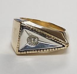 25HS-R-TR01-K10.K18YG : RING " TRIANGLE RING " 