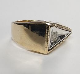 25HS-R-TR01-K10.K18YG : RING " TRIANGLE RING " 