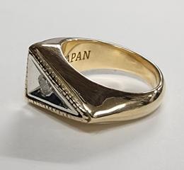 25HS-R-TR01-K10.K18YG : RING " TRIANGLE RING " 