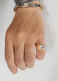 25HS-R-TR01-K10.K18YG : RING " TRIANGLE RING " 