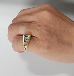 25HS-R-TR01-K10.K18YG : RING " TRIANGLE RING " 