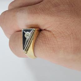 25HS-R-TR01-K10.K18YG : RING " TRIANGLE RING " 