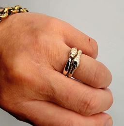 25HS-R-UB01-K10,K18YG : RING "OUROBOROS RING"