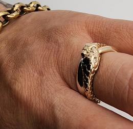 25HS-R-UB01-K10,K18YG : RING "OUROBOROS RING"