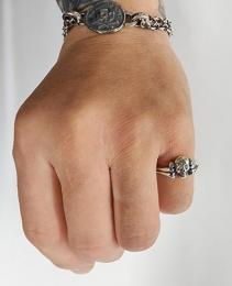 26HS-R-SCB01-SV : HΦS/RING/SKULL & CROSSBONES