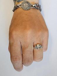 26HS-R-SCB01-SV : HΦS/RING/SKULL & CROSSBONES