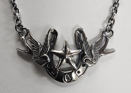 24NT-PCSWS001SS : ENDANT & CHAIN/SMALL SWALLOW & H
