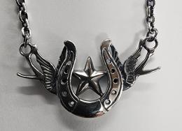 24NT-PCSWS001SS : ENDANT & CHAIN/SMALL SWALLOW & H