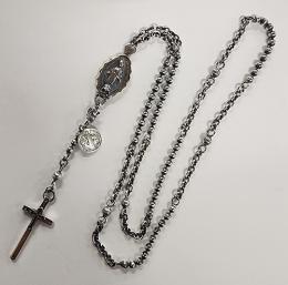 25ROS-MM001SS : ROSARY / M.MARIA & ST.Benedict