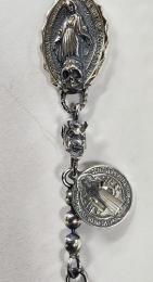 25ROS-MM001SS : ROSARY / M.MARIA & ST.Benedict