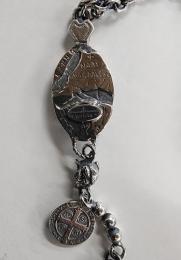 25ROS-MM001SS : ROSARY / M.MARIA & ST.Benedict