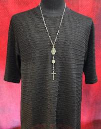 25ROS-MM001SS : ROSARY / M.MARIA & ST.Benedict