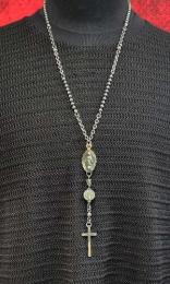 25ROS-MM001SS : ROSARY / M.MARIA & ST.Benedict