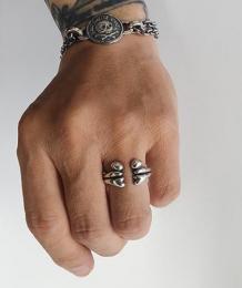 26HS-R-CB01-SV : HΦS / RING / CROSSBONES / LARGE