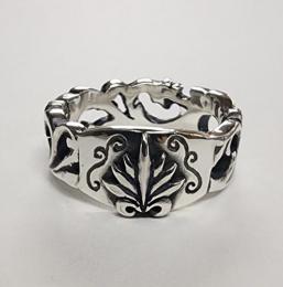 19R-MFCA001SS : Flower Carving RING AGAVE