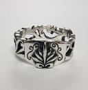 19R-MFCA001SS : Flower Carving RING AGAVE