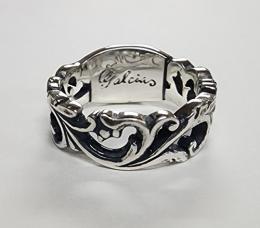 19R-MFCA001SS : Flower Carving RING AGAVE