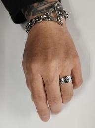 19R-MFCA001SS : Flower Carving RING AGAVE