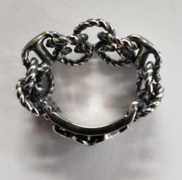20R-CSA001SS : CHAIN RING / SNAKE & AGAVE