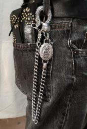 21WCS-FE002SS : FEATHER HOOK WALLET CHAIN