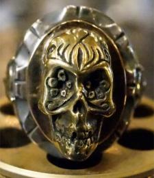R-MM113 : OVAL MEXICAN RING CALAVERA & OWL